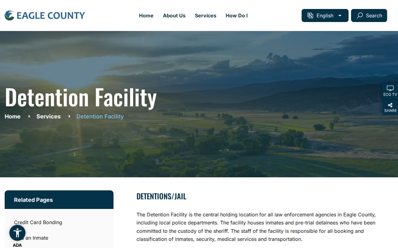 Eagle County arrest records detention facility information