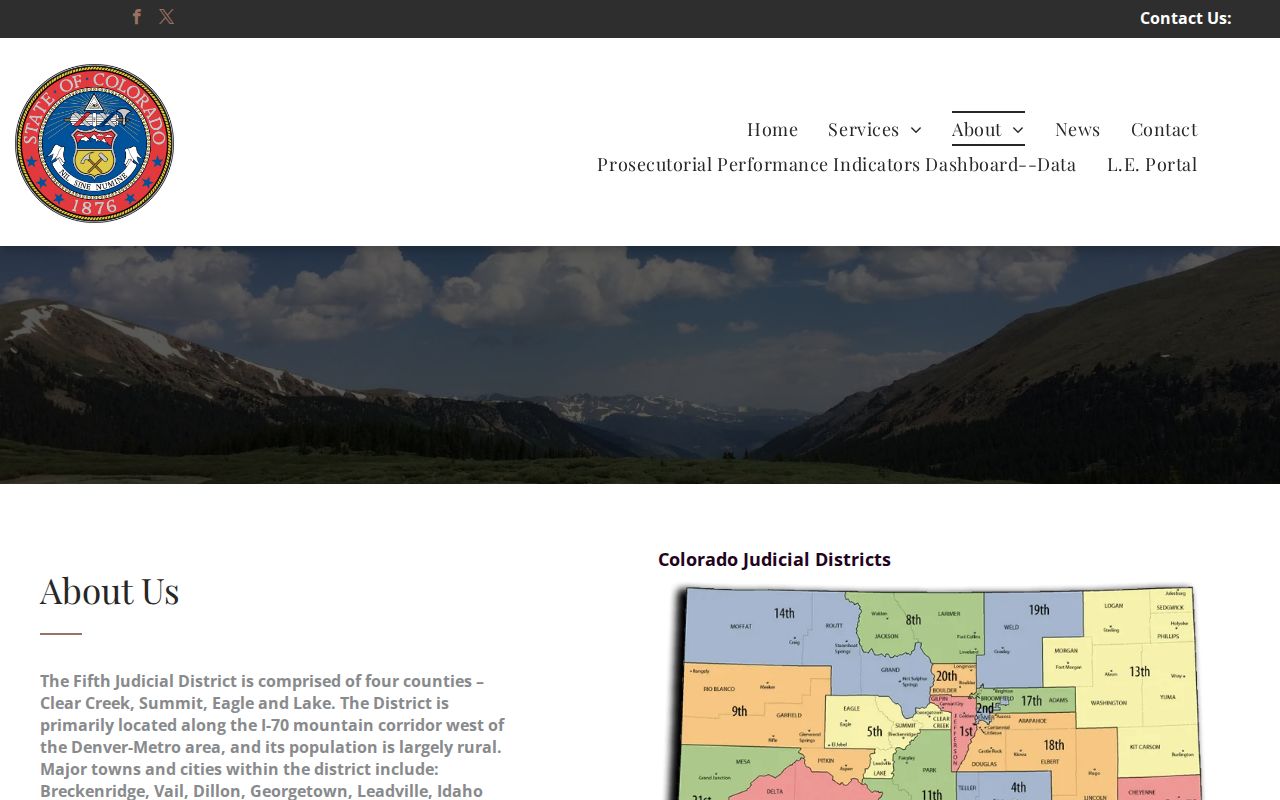 Eagle County criminal court records District Attorney role