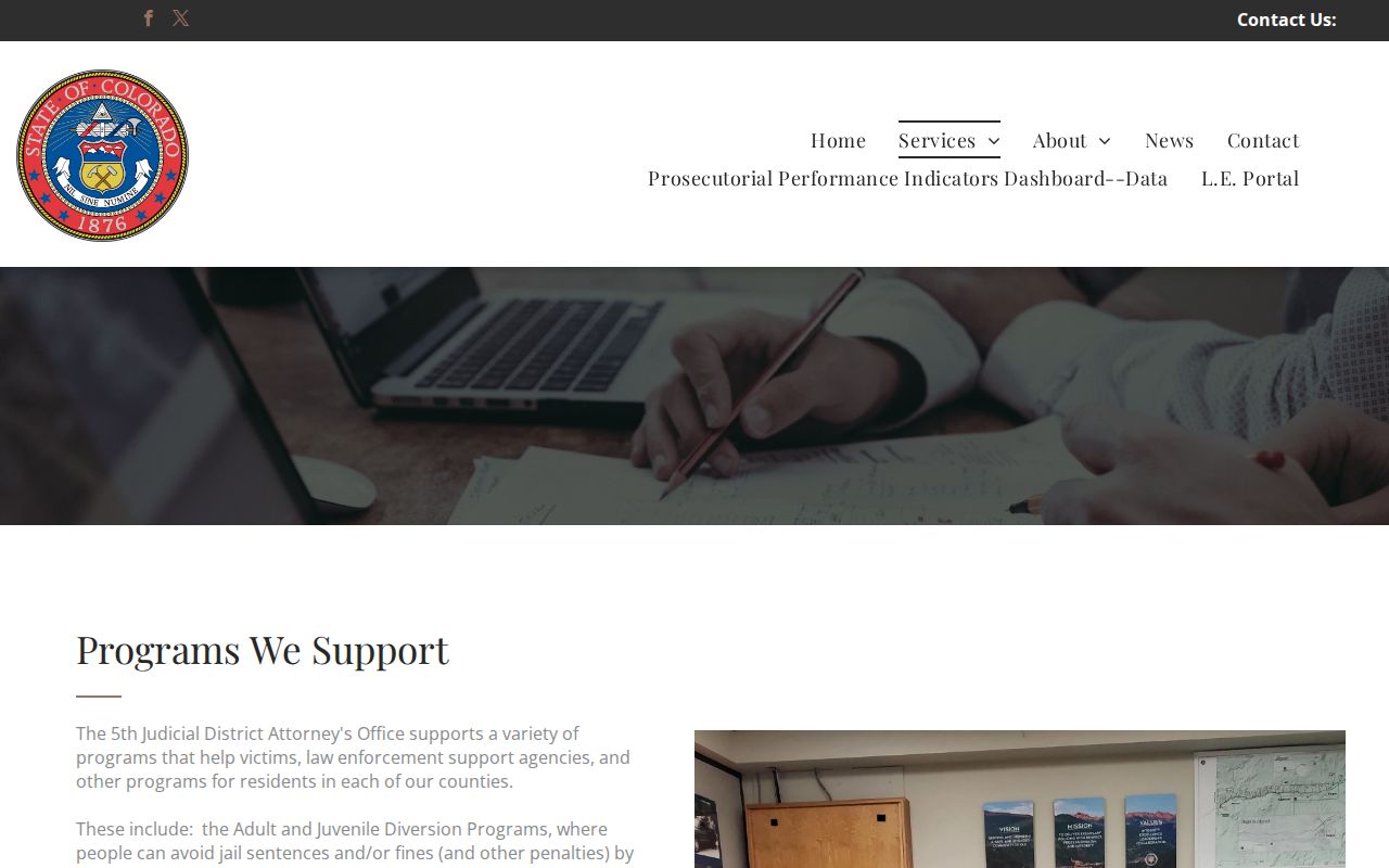 Eagle County criminal court records District Attorney diversion programs