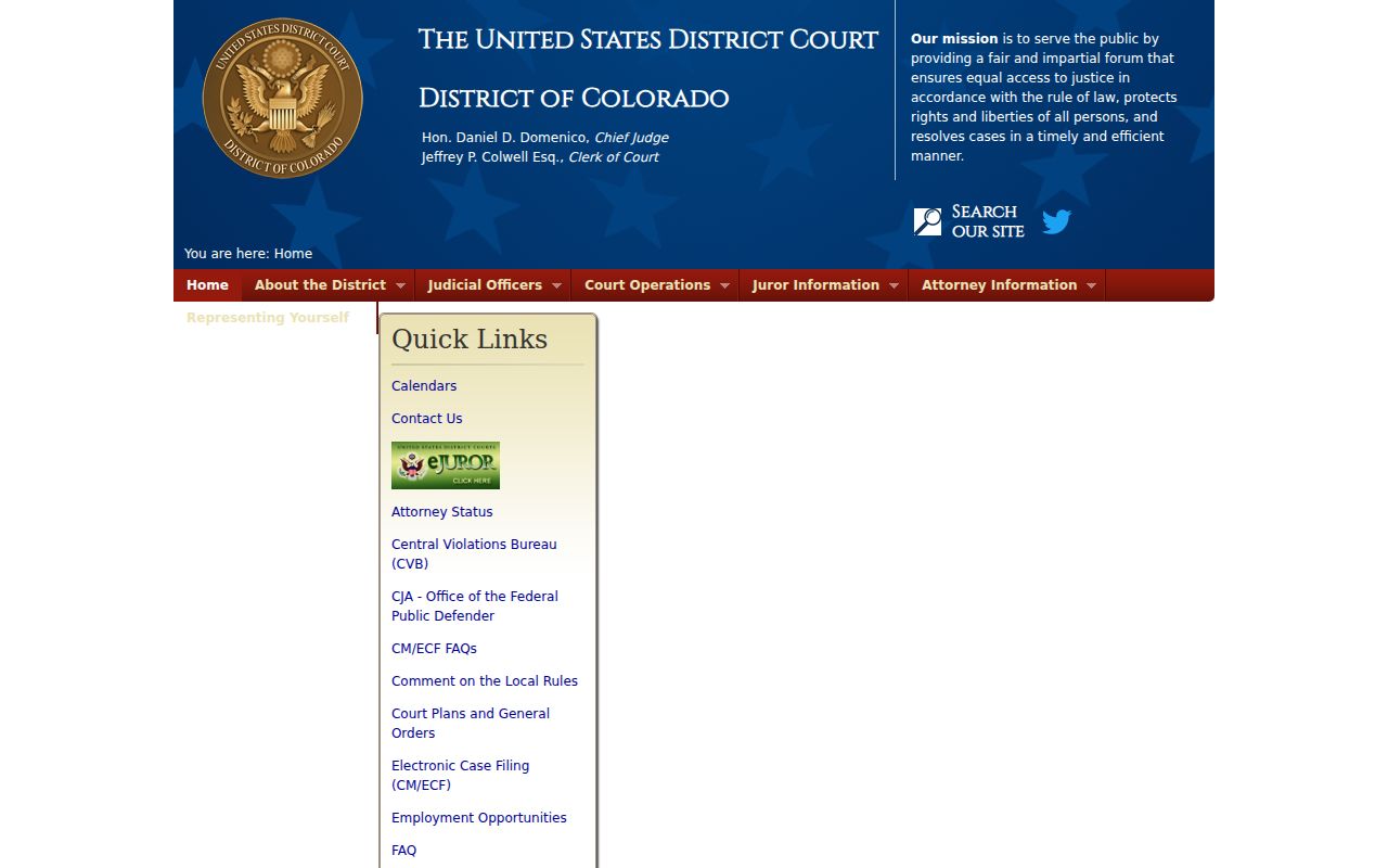 Eagle County District Court records U.S. District Court distinction
