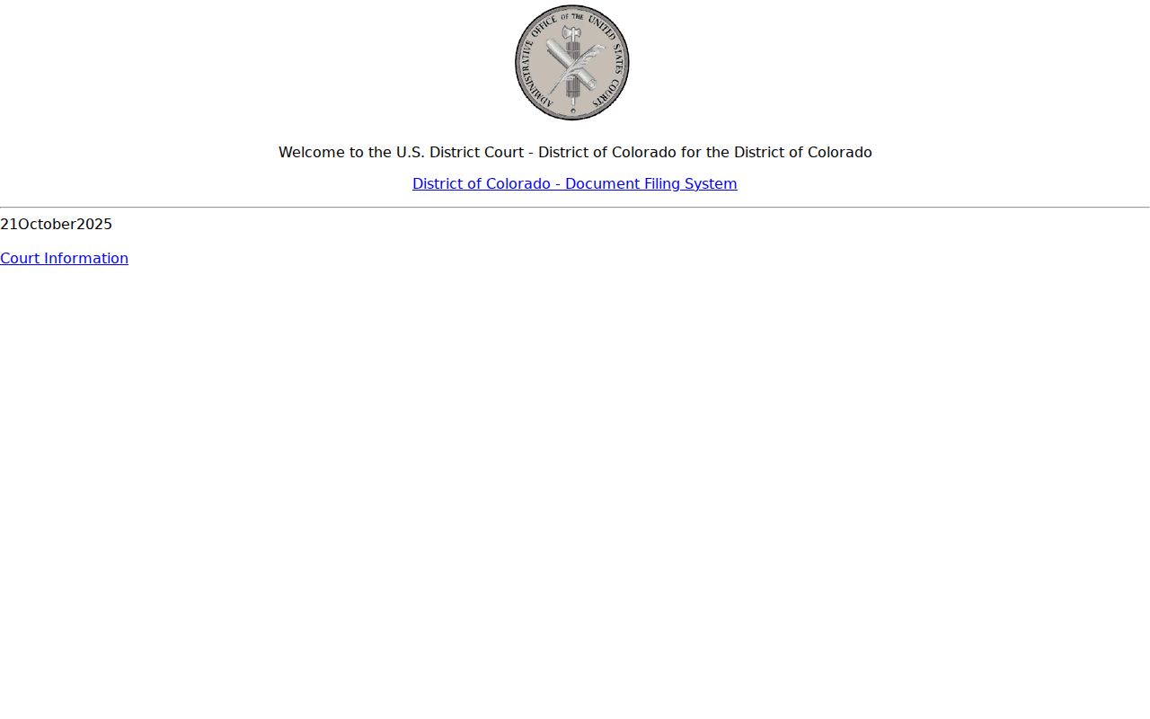 Eagle County District Court records federal CM ECF distinction
