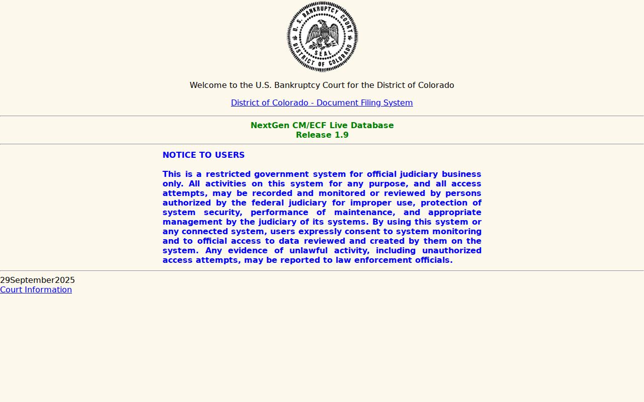 Eagle County probate records Colorado bankruptcy CM ECF distinction